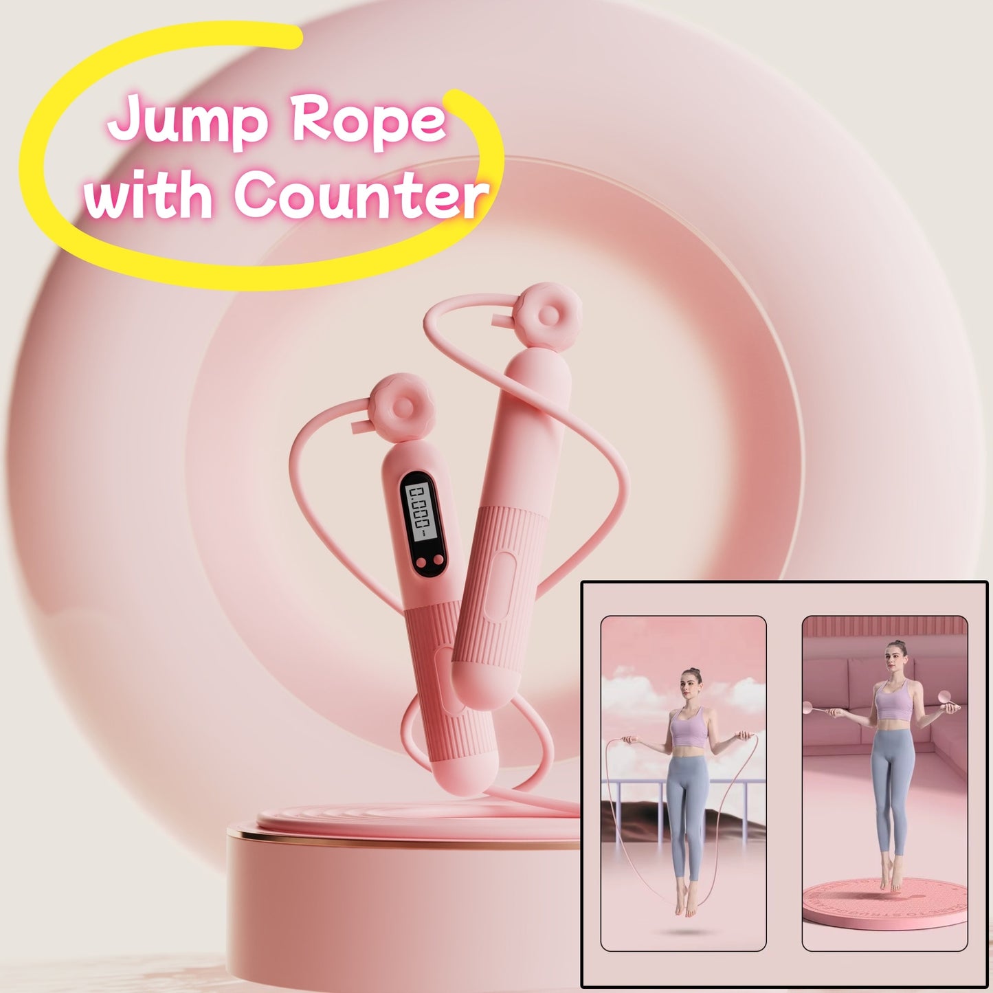 Jump Rope With Counter, Adjustable Skipping Rope With Calorie Counter, Smart Skipping Rope For Fitness Exercise And Weight Lose